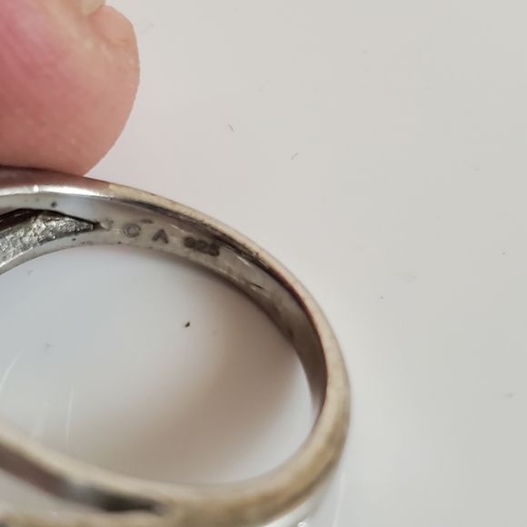 Large Sterling Silver Floral Flower Ring Size  7 - Picture 4 of 5